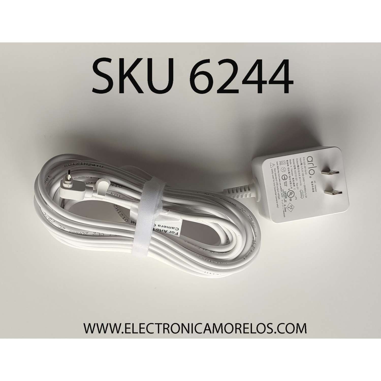 ADAPTADOR AC ARLO ENTRADA TIPO A / NUMERO DE PARTE AD2151321 / 332-50118-01 / 6.6V - 1A	